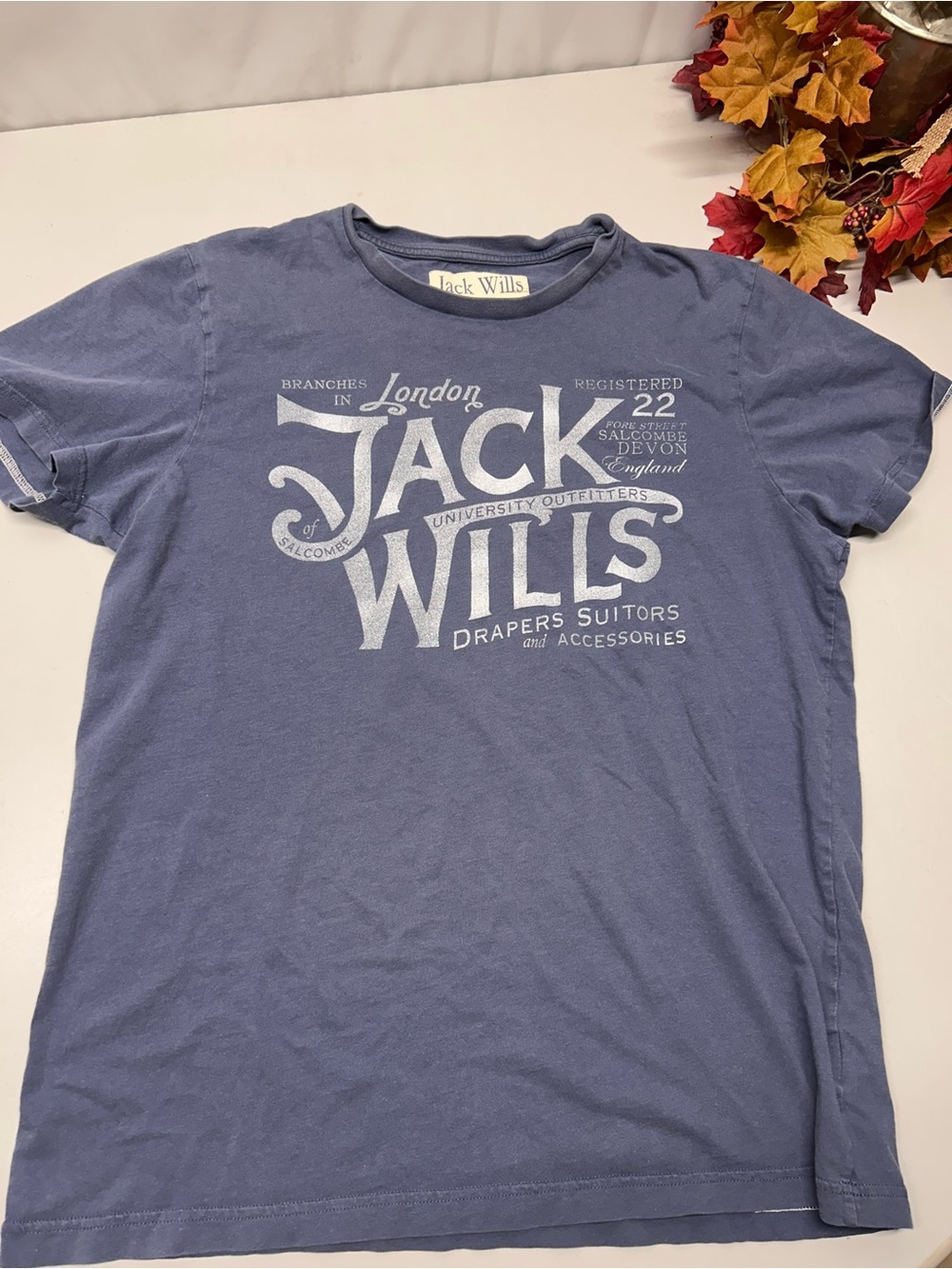 Jack Wills Blue Crewneck Logo Tee